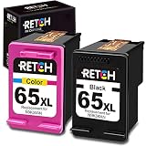 RETCH Retaining 65XL High Yield Replacement for HP 65 65XL Ink Carrying for HP Envy 5052 5055 5010 5012 DeskJet 3755 2655 2600 2620 2622 2624 2652 3752 3720 3721 3722 (1 Black 1 Tri-Color)