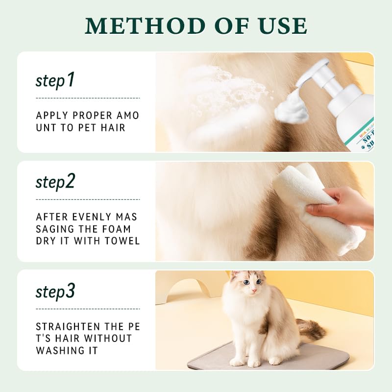 UNA MASCOTA Espuma para Baño En Seco para Perros Y Gatos 500 Ml - Imagen 7