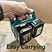 4-Slot Battery Carrying Holder for Makita 18V & 14.4V, Batteries Tool Case Storage Organizer Rack for Makita, Portable and Rugged Battery Caddy with Handle for Jobsite and Mount Bag Use