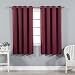 Best Home Fashion Basic Thermal Insulated Blackout Curtains - Antique Bronze Grommet Top - Burgundy - 52"W x 63"L – (1 Panel)