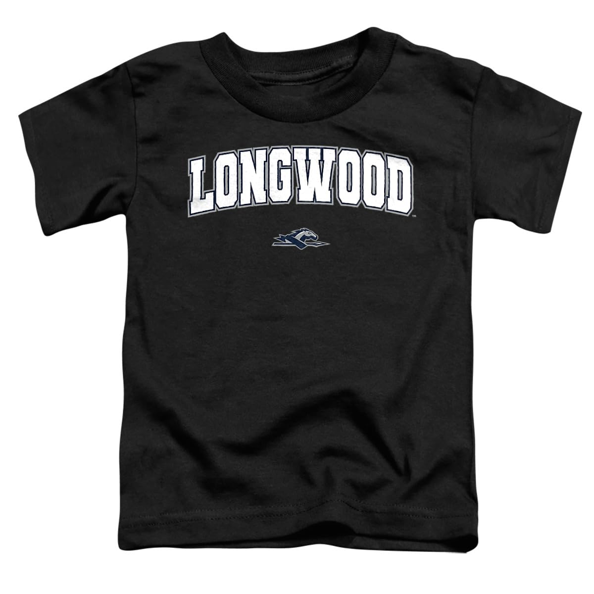 LOGOVISION Longwood University Arch Logo Black Kids T Shirt (3) for Toddler Boys and Girls, Black