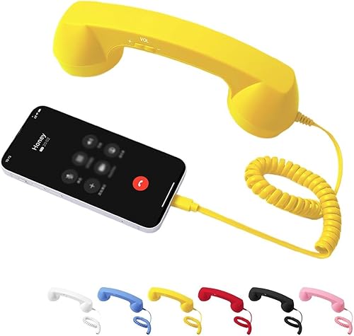 Teléfono retro 2026, nuevo tipo C, receptor de mango fijo de estilo retro con micrófono altavoz, adaptador de teléfono vintage a teléfono fijo para