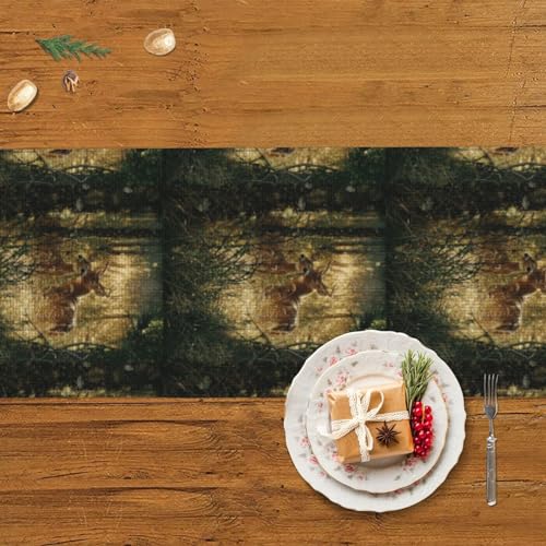 Nappe chemin de table en lin cerf pour protéger et décorer la cuisine - 6