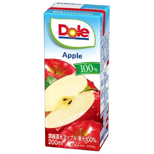 雪印メグミルク Dole(ドール) アップル100% 200ml紙パック×18本入×(2ケース)