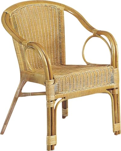 AUBRY GASPARD Fauteuil en moelle de rotin Eden