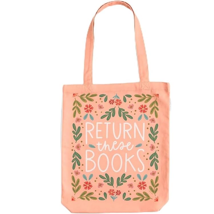 Pippi Post Tote Bag for Women, Cute Cotton Canvas Book Tote, Aesthetic Gifts for Book Lovers, Valentine's Gift for Her