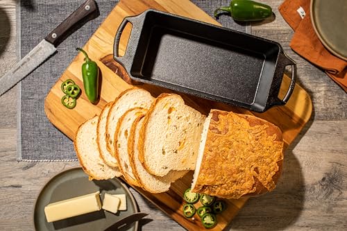 Image of Lodge Cast Iron Loaf Pan 10 Inch | Pre-Seasoned | Dual Handles | Made in USA | Pack of 3