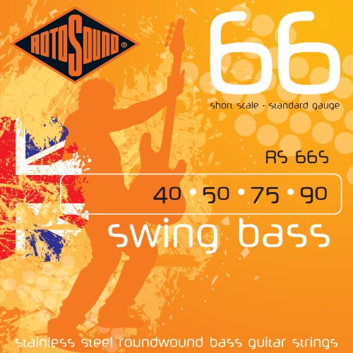 Rotosound Swing Bass Jeu de cordes pour basse Acier inoxydable Filet rond Diapason court Tirant standard (40 50 75 90) - Les Beatles, Paul McCartney, John Lennon, RIngo Starr, George Harrison Rotosound Swing Bass Jeu de cordes pour basse Acier inoxydable Filet rond Diapason court Tirant standard (40 50 75 90)