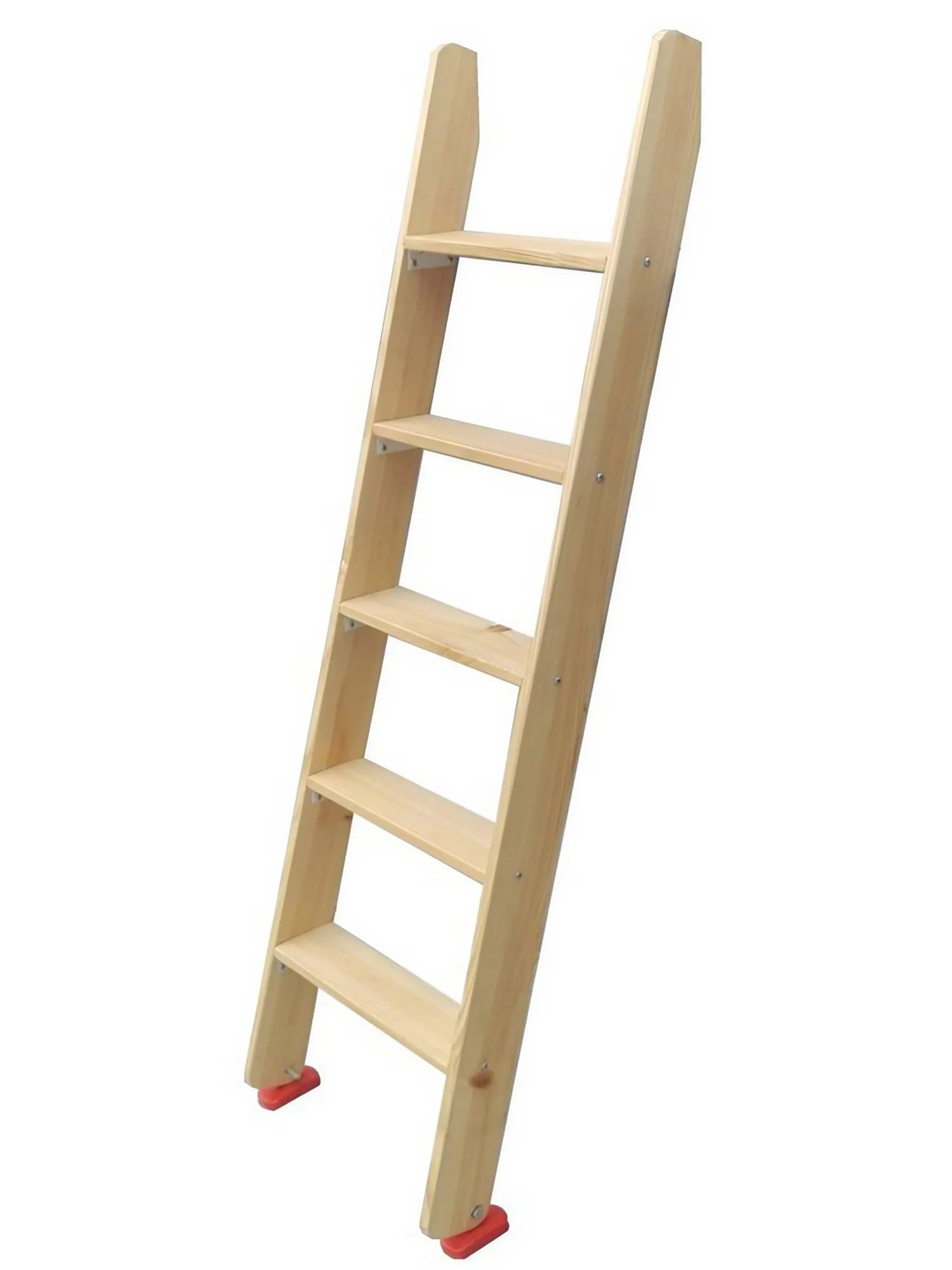 NDDKSII Bunk Bed Ladder - Eco-Friendly Solid Wood, High Durability & 300KG Weight Capacity, Non-Slip Rubber Feet, Includes Various Mounting