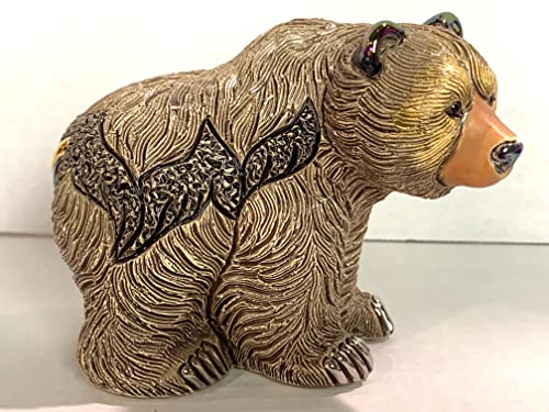 De Rosa Handmade Sculpted Ceramic Grizzly Bear Family Collection