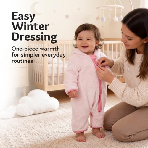Image of Baby Deedee Bunting Teddy, Sherpa Hooded Teddy Ears Diaper Zip