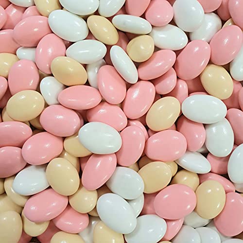 Dragées chocolat intérieur GUIMAUVE variation de Rose Mauve Parme ivoire 500g - pas cher - environ 125 dragées - Fabrication artisanale en Fance - sans conservateur Cover