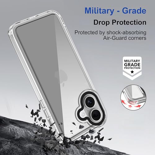 Image of amazon basics Back Case Cover for iPhone 17 | Compatible for iPhone 17 Back Cover | Case Cover with Camera Protection | (TPU + PC | Transparent)