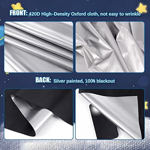 Opopark Portable Blackout Blind, Blackout Material 300x145cm Free Cut Size & Shape No Drill Blackout Blinds with 48 Pairs Self Adhesive Fasteners for Bedroom, Nursery, Loft, Travel(300 * 145cm) - Cosy Home Interiors Opopark Portable Blackout Blind, Blackout Material 300x145cm Free Cut Size & Shape No Drill Blackout Blinds with 48 Pairs Self Adhesive Fasteners for Bedroom, Nursery, Loft, Travel(300 * 145cm) - Image 5