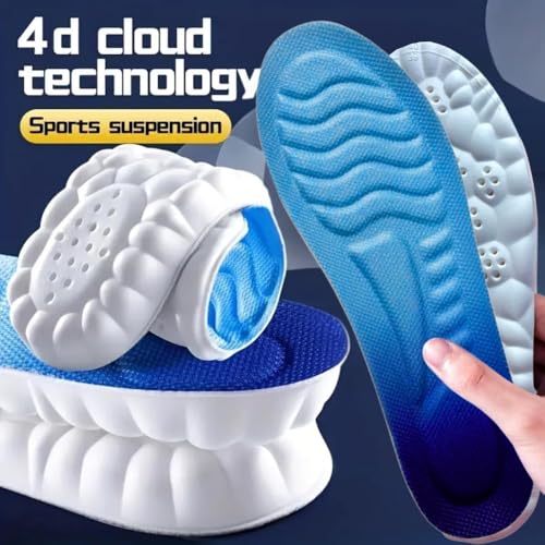 Image of Steppers Insoles for Men & Women,4D Cloud Massage Memory Foam Insoles with Arch Support for All-Day Comfort (Large Men's 9.5-11 Women 11-12.5)