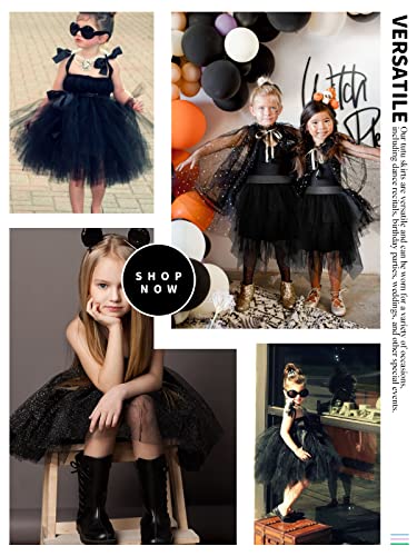 Tüllrock für Mädchen Elastischer Bund, Unregelmäßiges Tutu Tütü Rock mit Unterrock,Tüllrock für Kinder Teenager Erwachsene für Tanz Party Kostüm Prinzessin(Schwarz M)