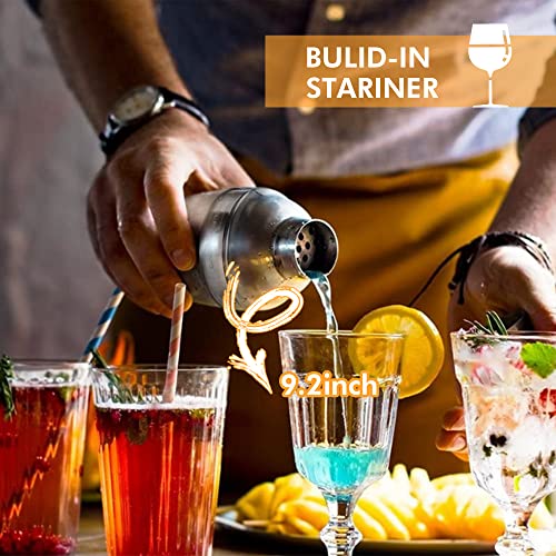 Newgf Cocktail Shaker, 25Oz Martini Shaker Drink Shaker With Built In Strainer For Bartending, Stainless Steel Bar Shaker Large Bartender Shaker Margarita Mixer For Mixed Drinks #TOP3