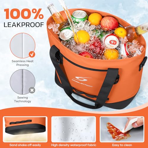 Image of Maelstrom 30 Can Insulated Cooler Bag, Leakproof Soft Ice Chest | Tote Style,16h Cold, Lightweight,Collapsible,Peva Liner,Waterproof,Gear Loop,Multi-Pockets,For Shopping,Beach,Picnic
