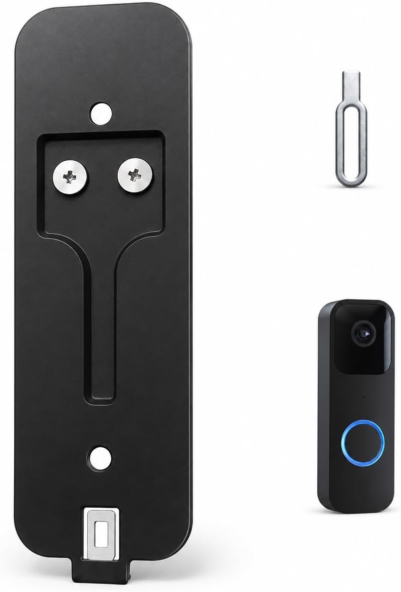 Doorbell Backplate Replacement for Blink 2-Hole Models, Metal Lock Clip Kit