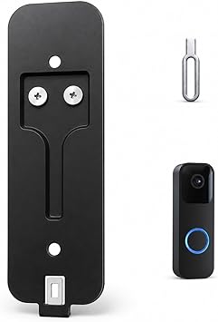 Backplate Replacement for Blink Doorbell 2-Hole Models, Mounting Plate Repair Kit with Upgraded Metal Locking Clip and Remova