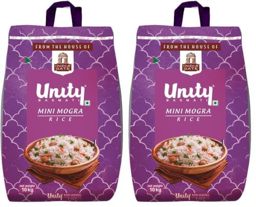 Image of Unity Mini Mogra Basmati Rice, 10 Kg Pack | from The House of India Gate (Pack of 2)