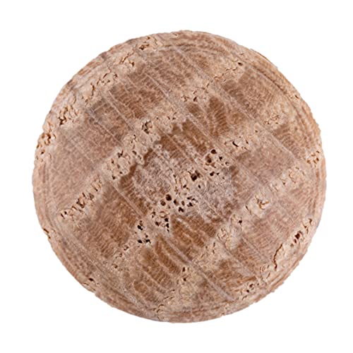 Image of Oak Screw Hole Plugs | 1 /2 inch Diameter | Pack of 50 Approx. | Turned End Grain Round Mushroom Head with Shoulders, Screw Hole Buttons, Furniture Grade | UA-092-OW