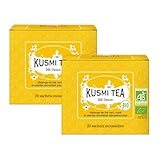 Kusmi Tea - Lot de 2 boîtes (Thé vert BB Détox Bio) - Thé vert, Maté aux arômes de pamplemousse