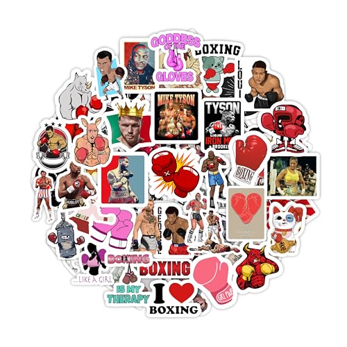 Autocollants de boxe pour bouteilles d'eau et ordinateurs portables - Décorations et cadeaux sur le thème de la boxe, vinyle imperméable - Boxing Stickers
