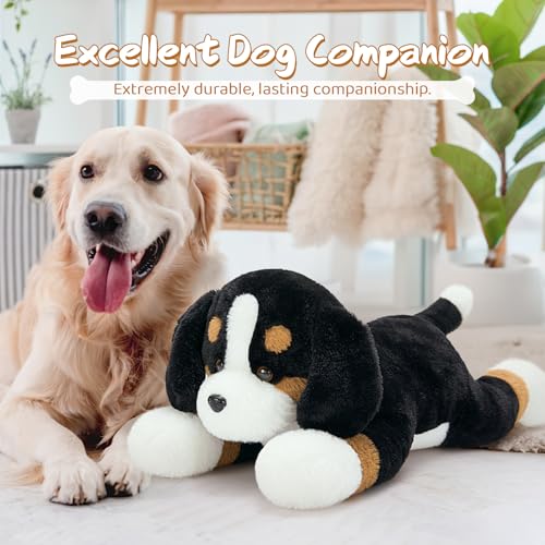 MorisMos weich Berner Sennenhund Kuscheltier XXL, 63cm riesen groß Hund Plüschtier Stofftier Kuscheltiere, riesen großes Plüschhund Spielzeug