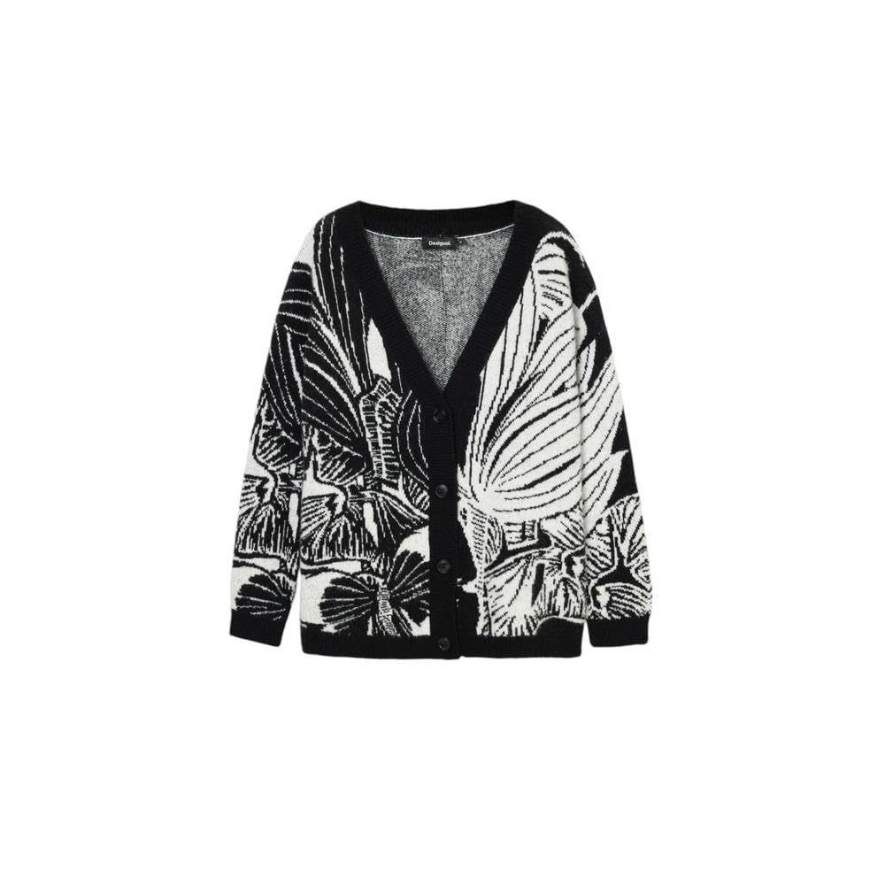 Printed cardigan - BLACK - L