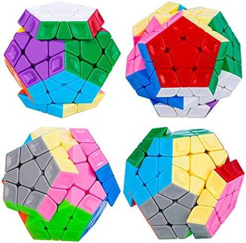 Coolzon Speed Cube Megaminx Stickerless, Smooth Magic Cube Fidget Cube Dodecahedron Speed Puzzle Cube 3D Puzzle Cube Brain Teasers Educational Toy For Kids Adults