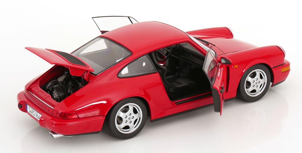 KK Scale KKDC120242C - Porsch. 911 (964) RS with Cup Rims Red 1992 with Openings - Scala 1/12 - modellino Auto