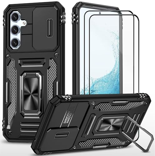 CLYDITE Coque pour Samsung Galaxy A54 5G étui avec 2 Verre Trempé Support magnétique Armure...
