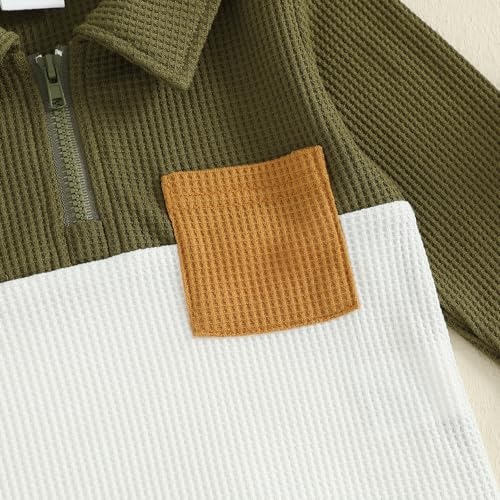 Image of VISGOGO Baby Boy Clothes Toddler Fall Winter Outfit Sweater Toddler Boy Striped Clothes 6 12 18 Months 2 3T 4T Pant Set