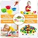 138 Pcs Fine Motor Skills Toys for Early Sensory Education Color Sorting Matching Counting Training, for Ages over 3 Including 8 Sorting Bowls 2 Scissors Clip 8 Tweezers and 120 Colorful Plush Balls