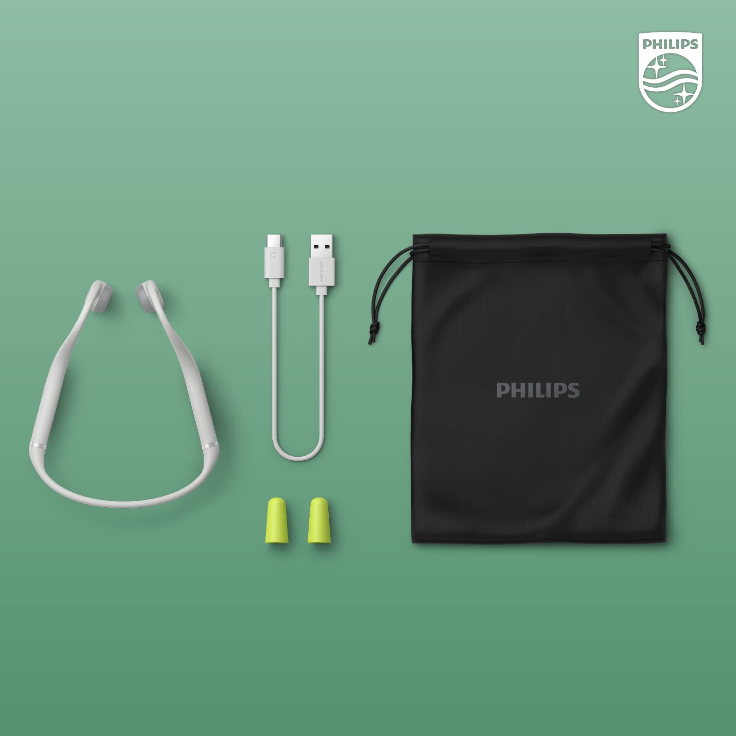 PHILIPS K4607GY - Cuffie Bluetooth a conduzione ossea con microfono interno e controllo parentale, colore: Grigio