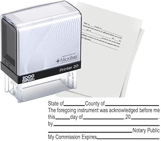 Handy Stamps Professional Acknowledgement Notary Stamps Self Inking Stamp for Sworn and Subscribed Notary Rubber Stamp App