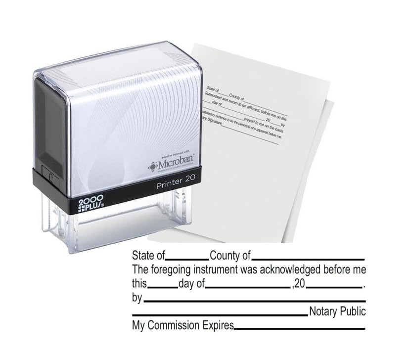 Handy Stamps Professional Acknowledgement Notary Stamps Self Inking Stamp for Sworn and Subscribed Notary Rubber Stamp Applicable for Any State Crisp