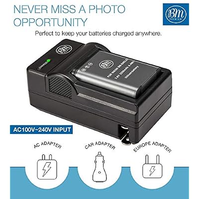 BM Premium 2 Pack of EN-EL23 Batteries and Battery Charger for Nikon Coolpix B700, P900, P600, P610, S810c Digital Camera