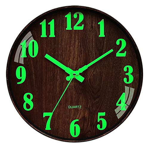 Modern Night Light Wall Clock, 12 Inch Silent Non-Ticking Quartz Wall Clocks, Large Luminous Numbers and Hands, Battery Powered Clock Decor for Living Room Bedroom Kitchen Office Modern Night Light Wall Clock, 12 Inch Silent Non-Ticking Quartz Wall Clocks, Large Luminous Numbers and Hands, Battery Powered Clock Decor for Living Room Bedroom Kitchen Office