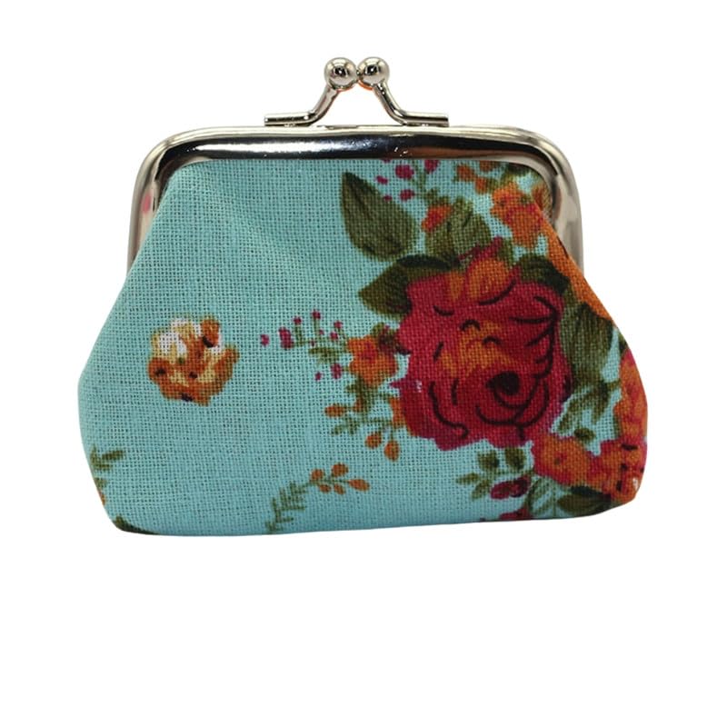 carl vinson Mini Purse for Women and Children Ethnic Print Fabric Small Wallet | Blue-picture-37