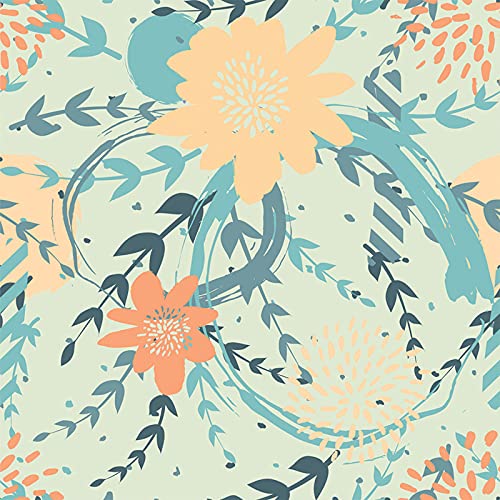 Décoration auto-adhésive doodle floral 250x250 cm