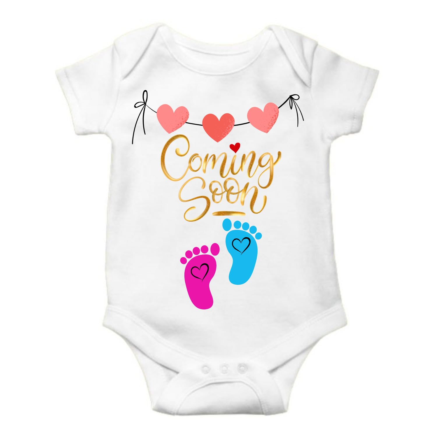 sai unique gifts Baby Coming Soon Pregnancy Reveal Outfit | Adorable Romper Bodysuit | Announcement & Photoshoot Prop for Grandparents, Parents, Family & Friends-picture-13