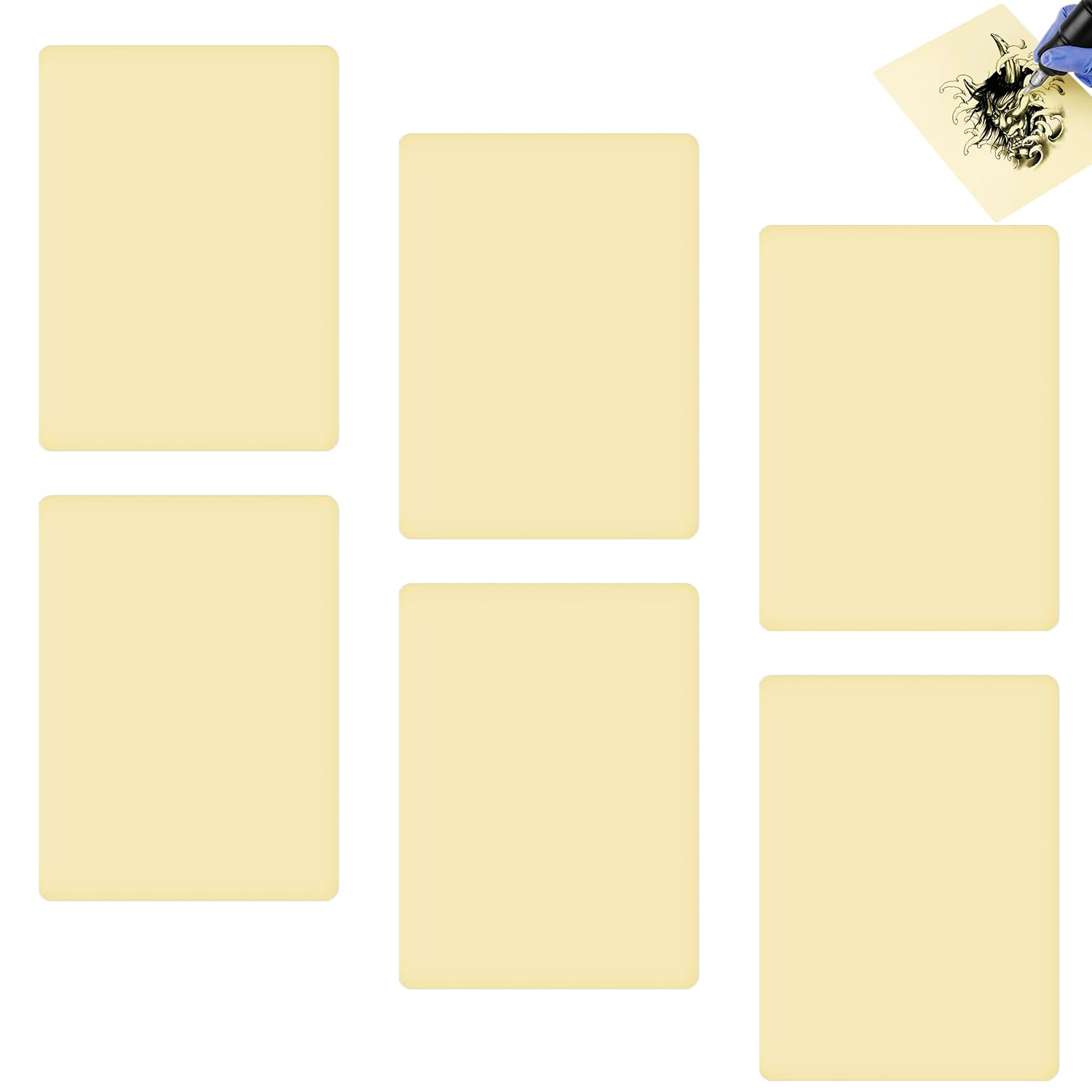 6 Piezas Piel Sintetica Tatuaje 3mm, 20 x 30cm Piel de Práctica de Tatuaje Silicona, Tatuaje Suave Piel Tattoo Practice Skin para Tatuadores Principiantes y Experimentados (20 x 30cm)