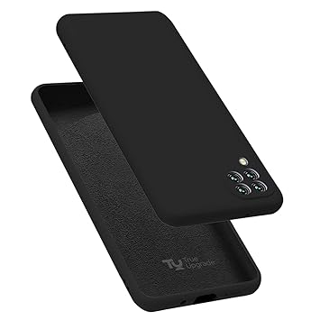 TRUEUPGRADE for Samsung Galay M32 4G Case Liquid Silicone Gel Rubber Bumper Case with Soft Microfiber Lining Cushion Slim Hard Shell Shockproof Protective Cover for Samsung Galaxy M32 4G (Black)