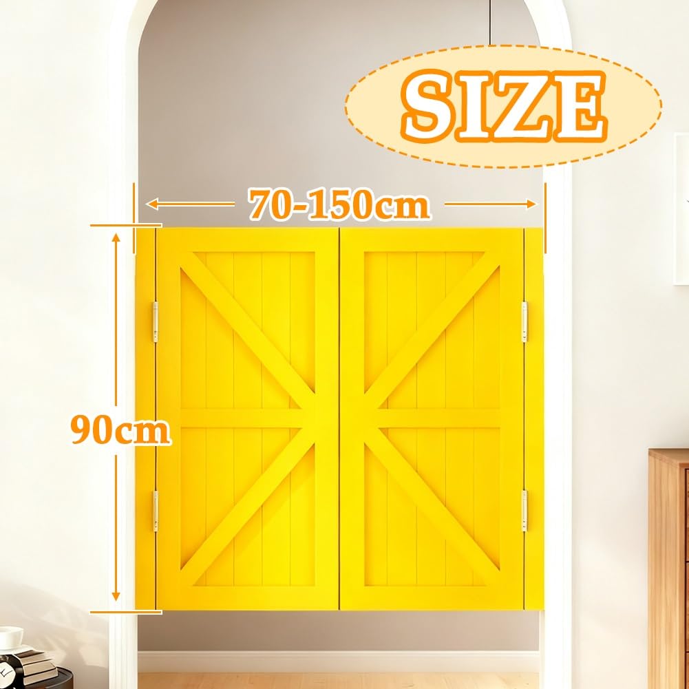 Puerta Vaiven de madera de pino, Puertas de Salón oscilante, Puerta Abatible de Café, Puertas De Vaquero Madera Maciza, Cierre Automático, para Balcón, Cuarto de Guardarropas