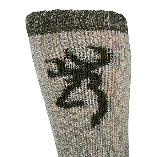Browning Poplar Sock | Olive/Black | Large | 2-Pack #TOP23