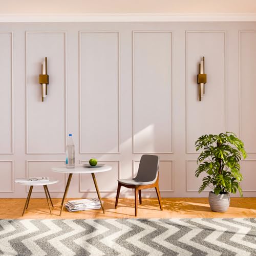 Image of Pangda Peel and Stick Wall Molding Kit, 3D Premade Accent Molding Wainscoting Panel for Interior Wall Moulding Decor, Ready to Assemble Wainscoting Accent Panel(3 Set,24 x 72 in)