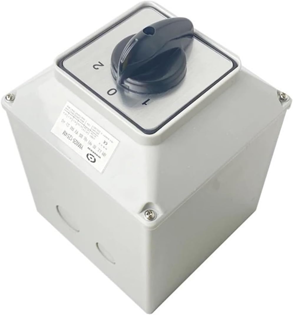 125A LW26-125/4M with Waterproof Box IP65 Three-Phase Four Wire Two-Way Dual Power Supply Motor Rotary Cam Switch(01)