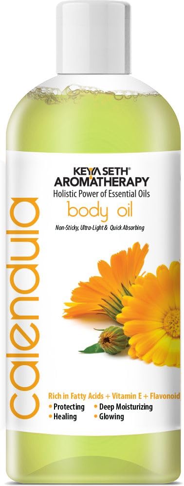 Image of KEYA SETH AROMATHERAPY Calendula Body Oil - Protecting, Healing, Deep Moisturizing For Glowing Skin 400ML